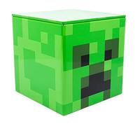 Minecraft Creeper - Caja de almacenamiento de lata de 4 pulgadas con tapa, contenedor de cesta, organizador de armario, decoración del hogar, accesorios de sala de juegos, juguetes de videojuegos,