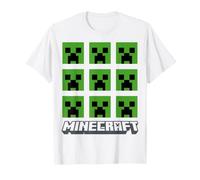 Minecraft Creeper Face 3X3 Grid Camiseta