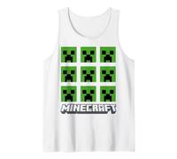 Minecraft Creeper Face 3X3 Grid Camiseta sin Mangas