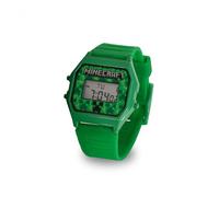 Minecraft Creeper - Reloj digital con correa verde, color verde