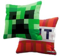 Minecraft Creeper & TNT - Cojín reversible para sofá (40 x 40 cm), diseño de gamer