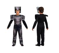 Minecraft Disguise 124349L-15L NETHERITE ARMOR - Mono clásico, vestido y accesorios, negro, 4-6 años