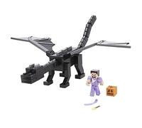 Minecraft Dragón de Ender con Steve con accesorios, juguete con luces y sonidos y alas articuladas, +6 años (Mattel HHW17)