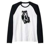 Minecraft Dungeons 2 Monochrome Brushstroke Art Creeper Camiseta Manga Raglan