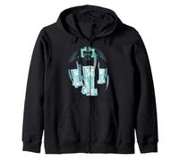 Minecraft Dungeons 2 Warden Behind Glowing Blue Creepers Sudadera con Capucha