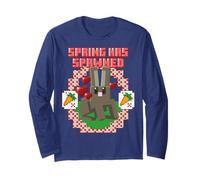 Minecraft Easter Spring Has Spawned Bunny Rabbit and Carrots Manga Larga