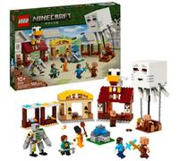LEGO Minecraft El Ataque a la Aldea del Globo de Ghast - Casa de Steve de Juguete con 4 Minifiguras, Figura de Golem de Hierro y Función Dinamita - Regalo Gamer para Niños y Niñas de 10+ Años 21273
