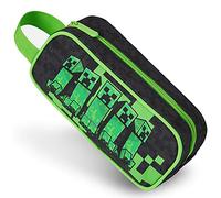 Minecraft Estuche Escolar Niño, Material Escolar, Estuches Escolares 21 cm, Regalos Cumpleaños Niños Colegio (Negro)