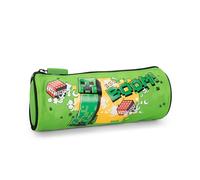 Minecraft - Estuche Escolar Oficial Minecraft, Ligero y Compacto, fácil de Transportar y Guardar en la Mochila, con práctico Cierre de Cremallera, 22 x 8 cm, Verde y Negro, Multicolor, Minecraft