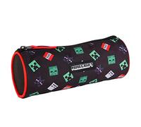 MINECRAFT Estuche Escolar TNT - ToyBags - Gamer Case - Diseño con Forma Cilíndrica - Portatodo con 1 Compartimento - Interior Forrado y Cierre de Cremallera - 8 x 22 x 8 cm