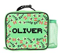 Minecraft - Fiambrera para Niños Personalizada - Bolsa de Almuerzo Totalmente Aislada con Bolsillo - Regalos Mercancía Oficial