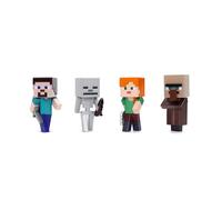 MINECRAFT - Figura fundida a presión de 2.5 pulgadas, paquete de 4 unidades (WAVE 4) exhibición, juega y colecciona para los fans