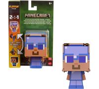 MINECRAFT Flippin' Figs STEVE Figura 9cm STEVE ARMADURA ENCANTADA JCN19