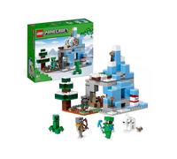 Minecraft Frozen Peaks Set with Steve, Creeper and Goat Figures, Icy Biome and Cave Video Game Toy with Accessories 21243 Single