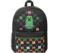 Minecraft Get Trend Mochila Niño, 46x32x16cm, Mochila Escolar y Viaje Ajustable, Acolchada para Deportes y Escuela, Regalo Gamer (Negro)