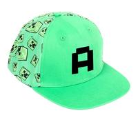 Minecraft - Gorra ajustable para niño con protección UV 100%, verde, Talla única