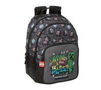MINECRAFT GRAFFITI - Mochila Escolar Infantil, Ideal para Niños de Diferentes Edades, Cómoda y Versátil, Calidad y Resistencia, 32x15x42 cm