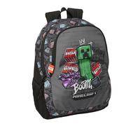 MINECRAFT GRAFFITI - Mochila Escolar Infantil, Ideal para Niños de Diferentes Edades, Cómoda y Versátil, Calidad y Resistencia, 32x16x44 cm
