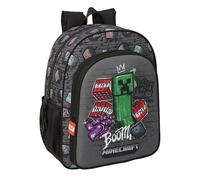 MINECRAFT GRAFFITI - Mochila Escolar Niño, Mochila Infantil, Adaptable a Carro, Ideal para Niños en Edad Escolar, Cómoda y Versátil, Calidad y Resistencia, 32x12x38 cm