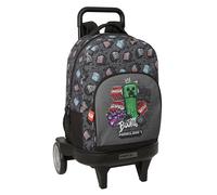 MINECRAFT GRAFFITI - Mochila Grande con Ruedas, Compact Evolución, Extraíble, Ideal para Niños de Diferentes Edades, Cómoda y Versátil, Calidad y Resistencia, 33x22x45 cm