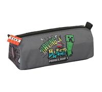 Safta Portatodo Minecraft Graffiti, estuche infantil con cremallera y compartimento 21x7x8 cm
