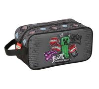 Minecraft Graffiti - Zapatillero Mediano, Multiusos, Portatodo, Deporte, Extraescolares, Fútbol, Cómodo y Versátil, 29x14x15 cm