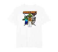 Minecraft Group Shot Halloween Enemies Attack Camiseta, Hombre Tallas Grandes, Blanco, 6X Alto