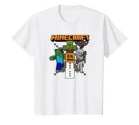 Minecraft Group Shot Halloween Enemies Attack Camiseta, Niños, Blanco, 3 años