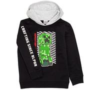 Minecraft Hoodie Boys Kids Game Creeper Black con Capucha Jersey 8-9 años
