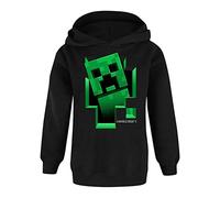 Minecraft Hoodie Boys Kids Gamer Black Creeper Inside Sudadera con Capucha 9-10 años