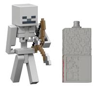 Mattel Figura de acción Minecraft Esqueleto – 8,25 cm con accesorio y Redstone de construcción JJR93