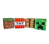 Minecraft Juego de contenedores de almacenamiento de 10 pulgadas, incluye enredadera, TNT, hierba, decoración del hogar para sala de juegos, regalos de videojuegos y coleccionables