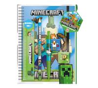 Minecraft - Juego de Papelería de Bumper A5 Classic (Talla Única) (Azul, Verde)