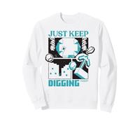 Minecraft Just Keep Digging Pickaxe & Creeper Looking Down Sudadera