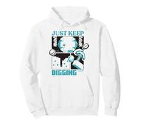 Minecraft Just Keep Digging Pickaxe & Creeper Looking Down Sudadera con Capucha