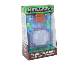 Minecraft: Lámpara de noche LED - Poción - Luz nocturna de 7 pulgadas con 8 modos de color, agita para cambio de color, ilumina hasta 6 horas, USB, decoración temática de juego, con licencia