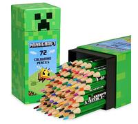 Minecraft Lapices de Colores para Niños Caja de 72 Lápices para Colorear con Mina Resistente Merchandising Oficial Regalos Originales para Niños