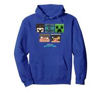 Minecraft Legends Mobs and Piglins Icons Official Logo Sudadera con Capucha, Unisex para Adultos, Azul Real, XXL