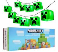 Minecraft Luces LED Habitacion Guirnalda Luces Decoración Gaming 10 Cubos Creeper con Pilas 2 Modos para Dormitorio Fiesta Gamer Regalos