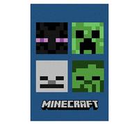 Minecraft Manta de forro polar suave y ligera, diseño de monstruos
