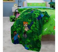 Minecraft Niveles Manta Cama Manta Vellón Suave Verde Niños Jugador Oficial