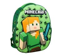 MINECRAFT Mochila 3D niño 30 cm, escuela y tiempo libre