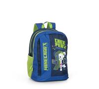 MINECRAFT Mochila escolar organizada CHRT, turquesa, cm 32x43x23, Casual