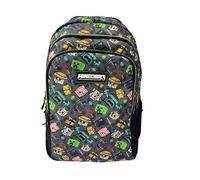 Minecraft Mochila Escolar Pixel 25 - DOBLE COMPARTIMENTO - ADAPTABLE A CARRO - Espaldera acolchada - Resistente, espaciosa y organizada - 44 X 30 X 20 CM