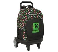 MINECRAFT - Mochila Grande con Ruedas, Compact Evolución, Extraíble, Ideal para Niños de Diferentes Edades, Cómoda y Versátil, Calidad y Resistencia, 33x22x45 cm
