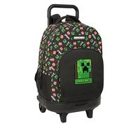 Minecraft - Mochila Grande con Ruedas, Compacta, Extraíble, Ideal para Niños de Diferentes Edades, Cómoda y Versátil, Calidad y Resistencia, 33x22x45 cm