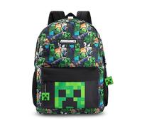 Minecraft Mochila multicolor de Steve & Creeper | Bolsa con cremallera y estampado gráfico para la vuelta al cole | Mochilas para niños | Merchandising infantil unisex