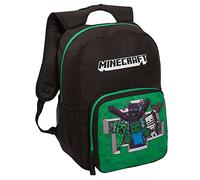 Minecraft Mochila para niños y adultos de gran formato para niños y adultos, mochila escolar, de trabajo, ideal como regalo, negro, Talla única, Mochila