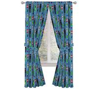 Minecraft Monster Hunters 84" Inch Drapes - Beautiful Room Décor & Easy Set Up, Bedding - Curtains Include 2 Tiebacks, 4 Piece Set (Official Minecraft Product)