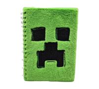 Minecraft Movie Creeper - Bloc de notas A5 de felpa suave, cuaderno de tapa verde para escribir, tapa dura con 80 páginas a rayas | Papelería oficial para jugadores